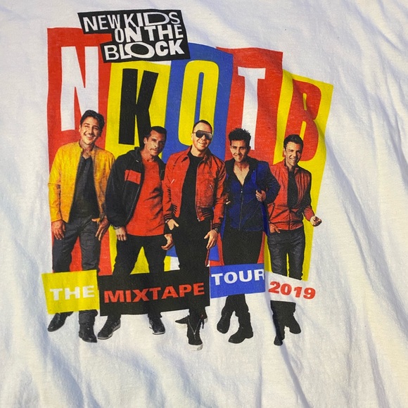 New Kids on the Block White Graphic T-Shirt - Picture 4 of 5